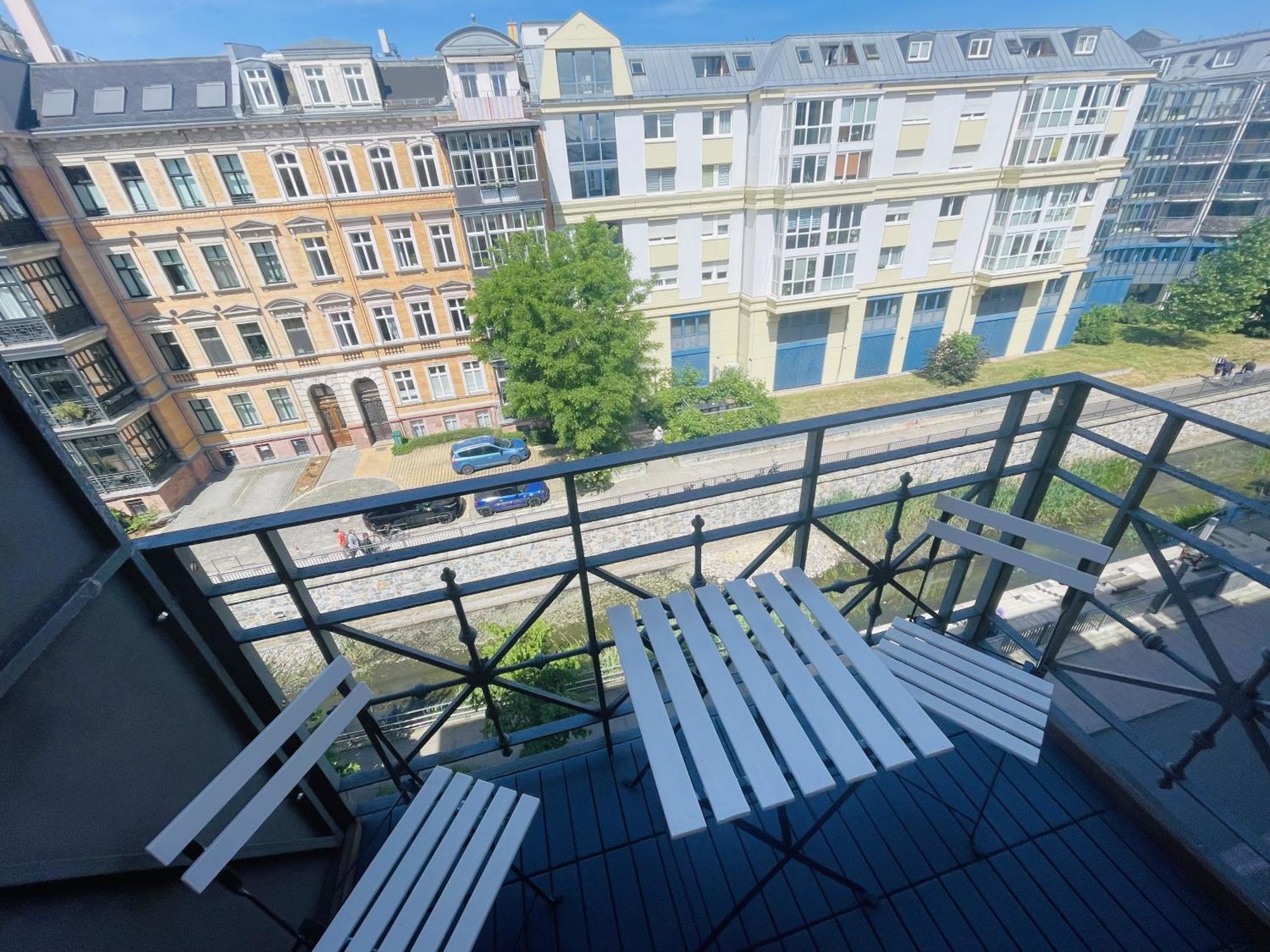 Innenstadt Refugium In Ruhiger Wasserlage+Balkon Leipzig Exterior foto